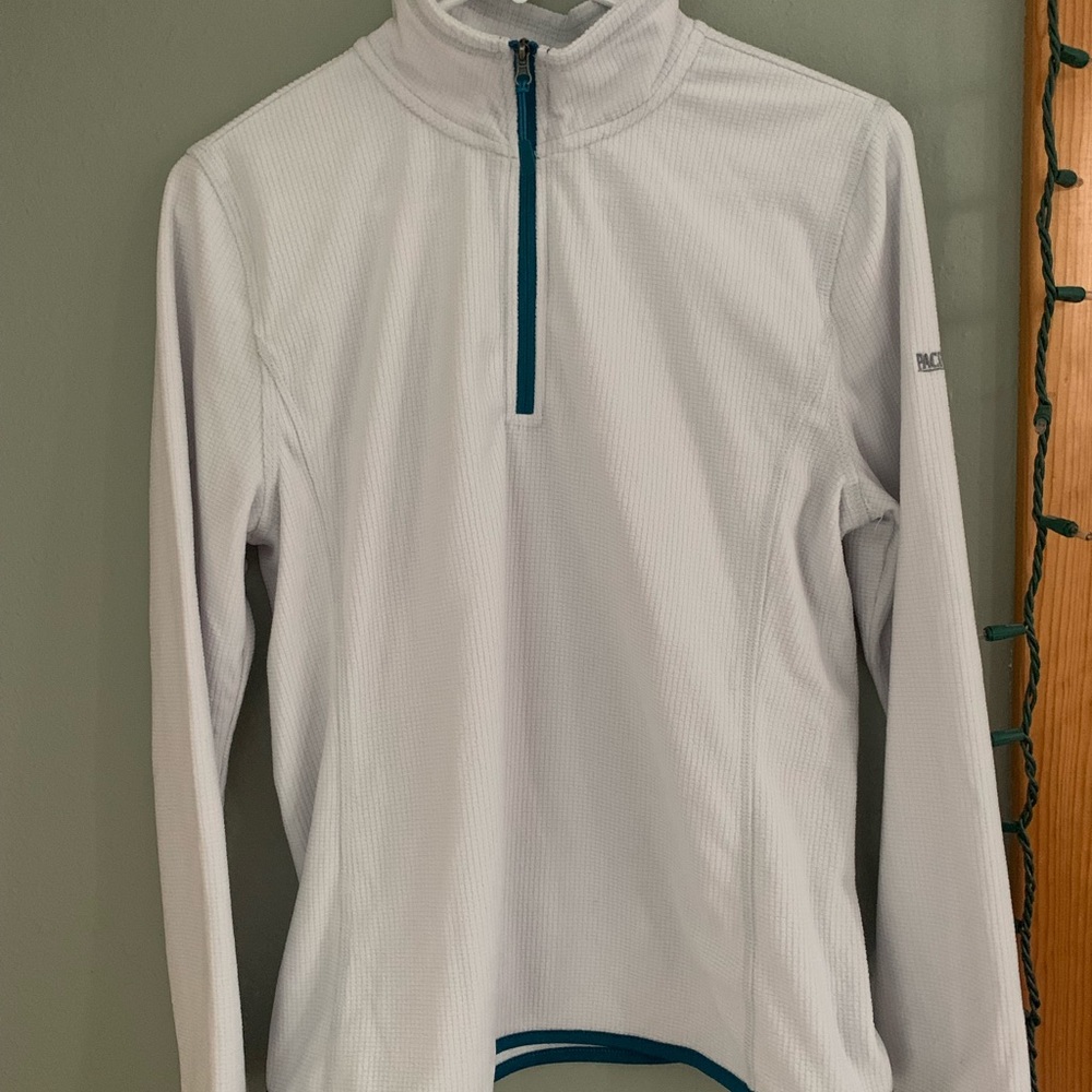 Womens 1/4 Zip micro Grid sweater
